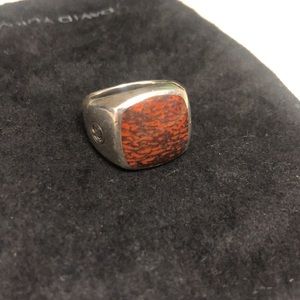 David Yurman Men’s exotic stone signet ring.